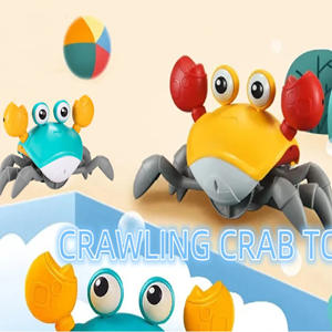 خرچنگ موزیکال شارژی سنسوردار نارنجی electric induction cute crab orange -اسباب بازی